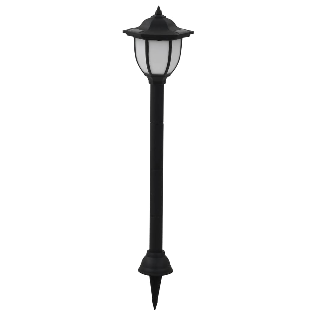 Zahradní solární lampy 6 ks LED černé