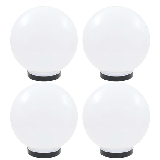 Kulovité LED lampy 4 ks koule 25 cm PMMA