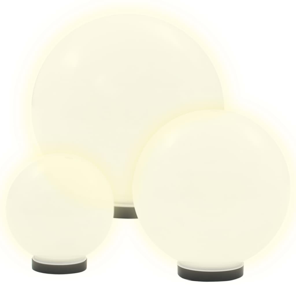 6dílná sada kulovitých LED lamp koule 20/30/40 cm PMMA