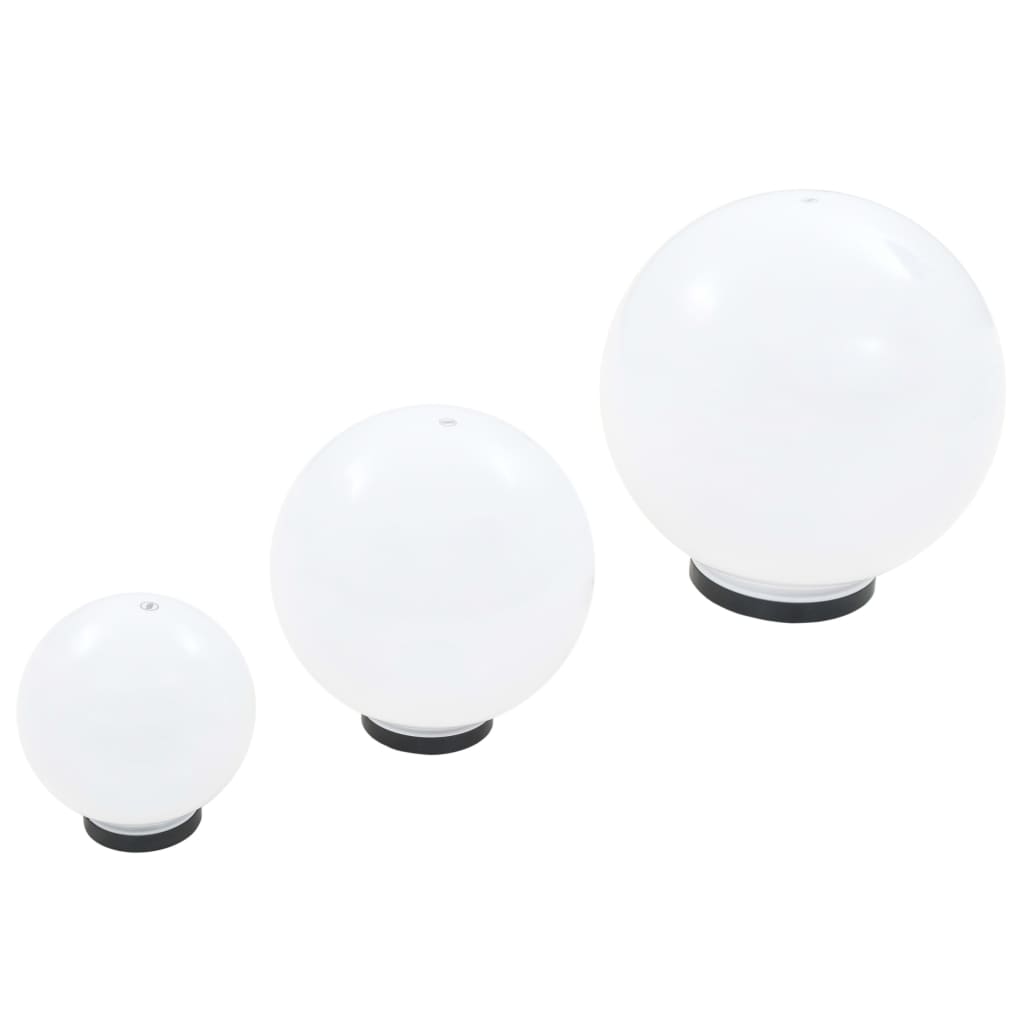 6dílná sada kulovitých LED lamp koule 20/30/40 cm PMMA