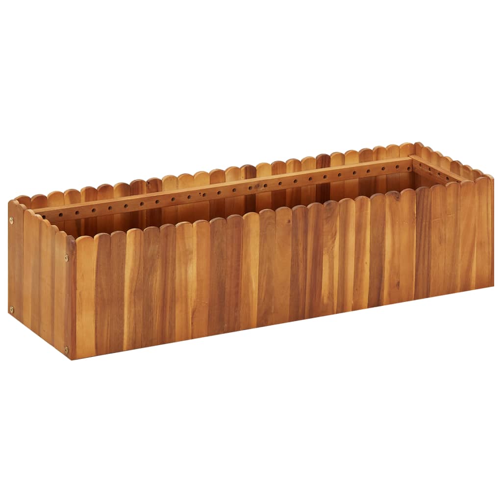 Zahradní vyvýšený záhon 100 x 30 x 25 cm masivní akáciové dřevo
