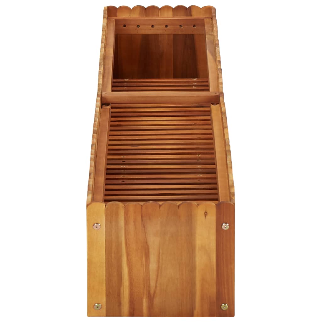 Zahradní vyvýšený záhon 150 x 30 x 25 cm masivní akáciové dřevo