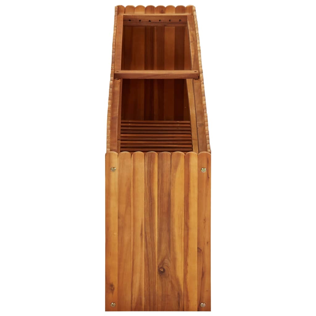 Zahradní vyvýšený záhon 150 x 30 x 50 cm masivní akáciové dřevo