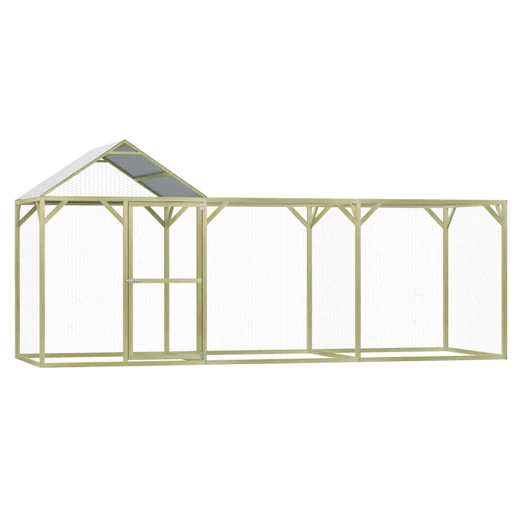 Klec pro kuřata 4,5 x 1,5 x 2 m impregnovaná borovice