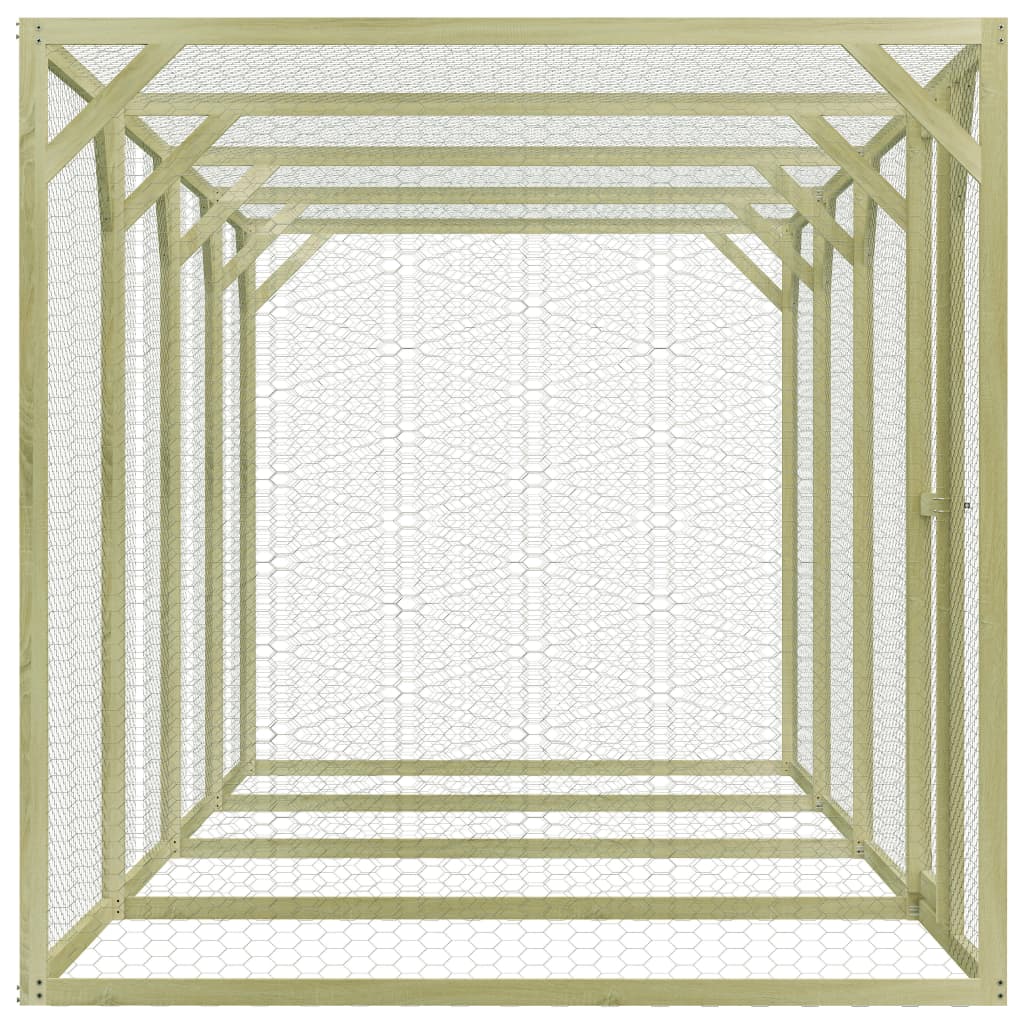 Klec pro kuřata 1,5 x 6 x 1,5 m impregnovaná borovice