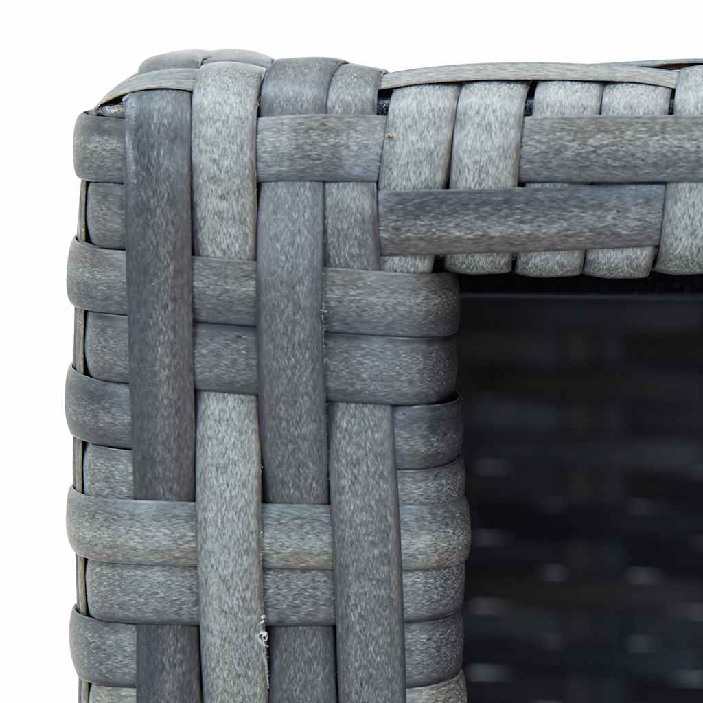 Schůdek k vířivce šedý polyratan 92 x 45 x 25 cm