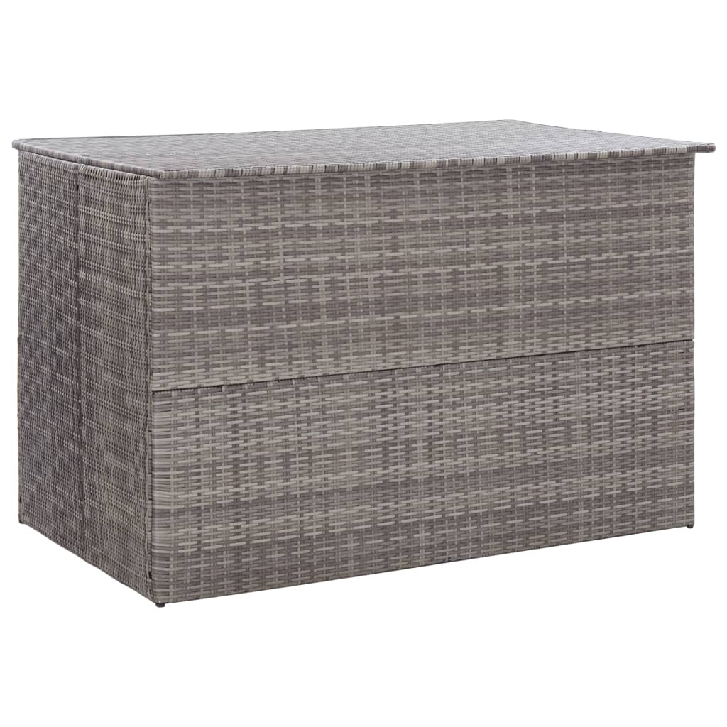 Zahradní úložný box šedý 150 x 100 x 100 cm polyratan