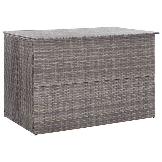 Zahradní úložný box šedý 150 x 100 x 100 cm polyratan