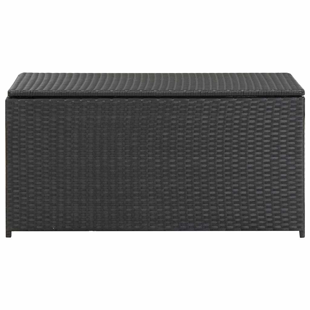 Zahradní úložný box polyratan 100 x 50 x 50 cm černý