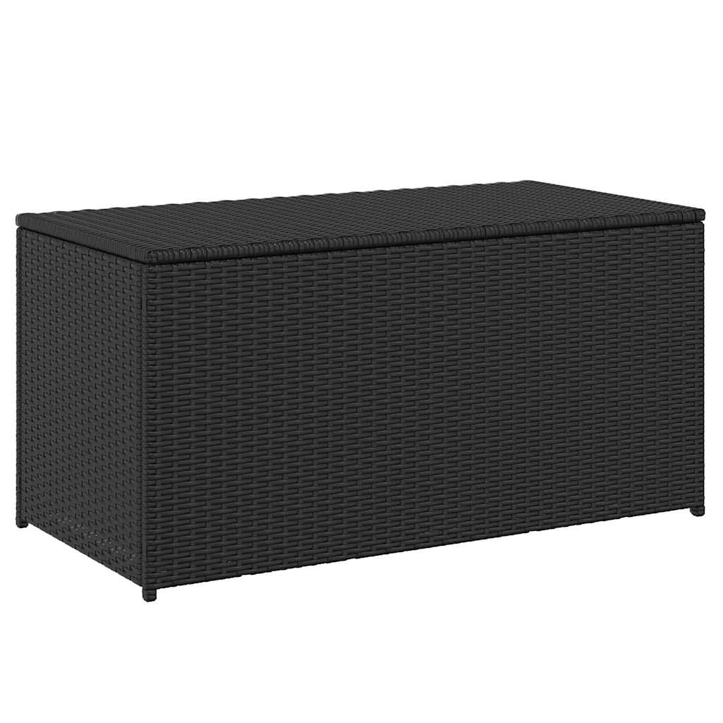 Zahradní úložný box polyratan 100 x 50 x 50 cm černý