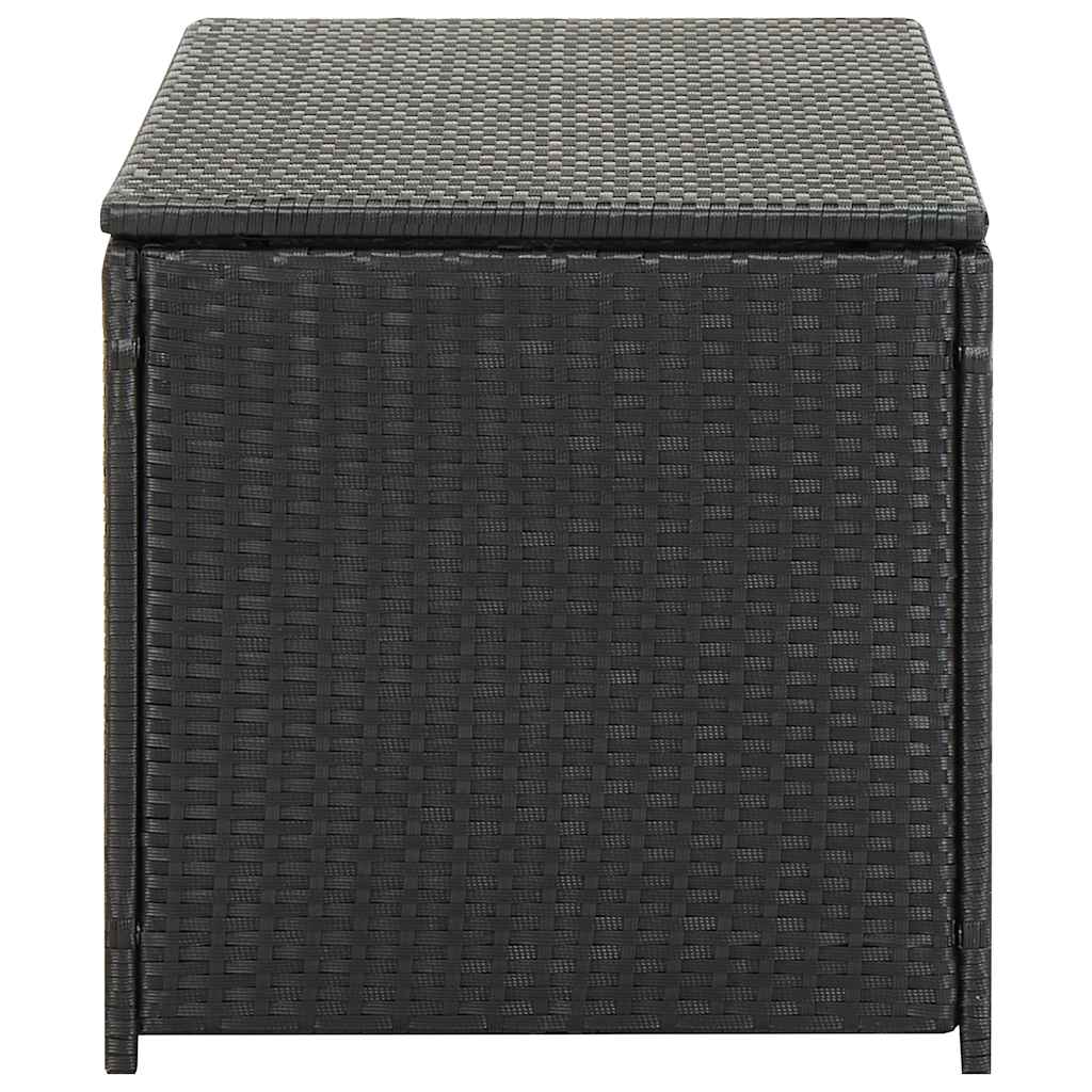 Zahradní úložný box polyratan 100 x 50 x 50 cm černý