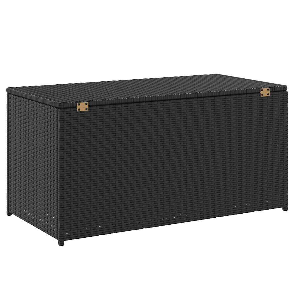 Zahradní úložný box polyratan 100 x 50 x 50 cm černý