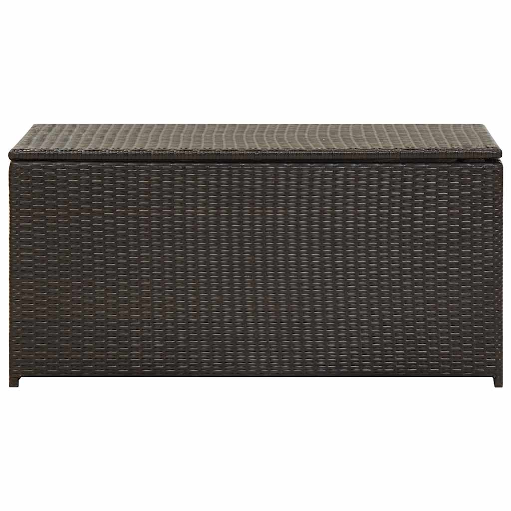 Zahradní úložný box z polyratanu 100 x 50 x 50 cm hnědý
