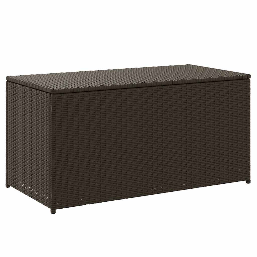 Zahradní úložný box z polyratanu 100 x 50 x 50 cm hnědý