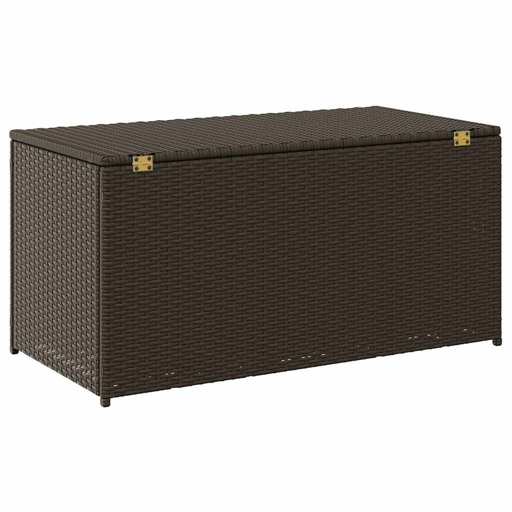 Zahradní úložný box z polyratanu 100 x 50 x 50 cm hnědý