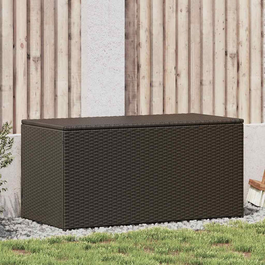 Zahradní úložný box z polyratanu 100 x 50 x 50 cm hnědý