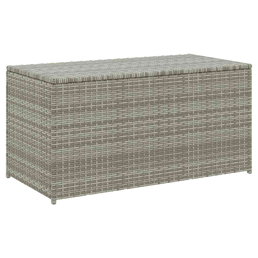 Zahradní úložný box polyratan 100 x 50 x 50 cm šedý