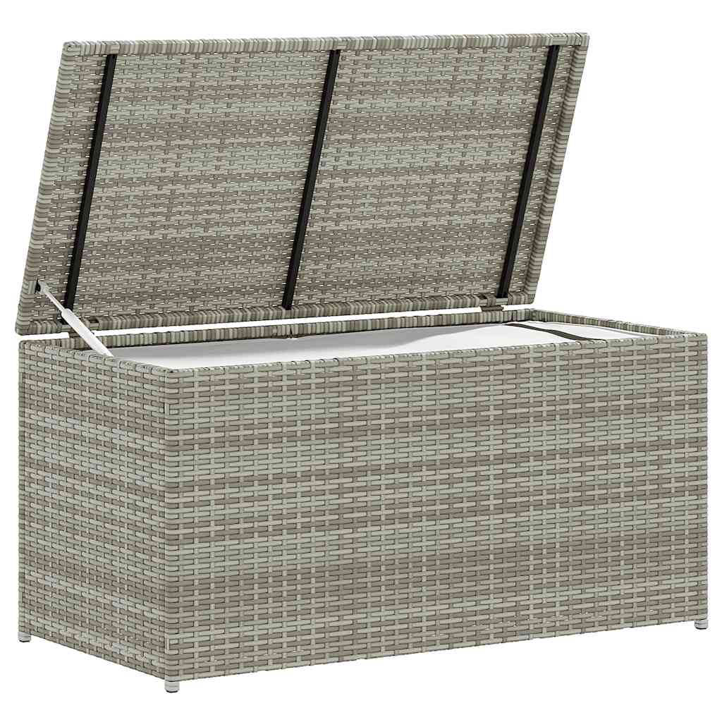 Zahradní úložný box polyratan 100 x 50 x 50 cm šedý