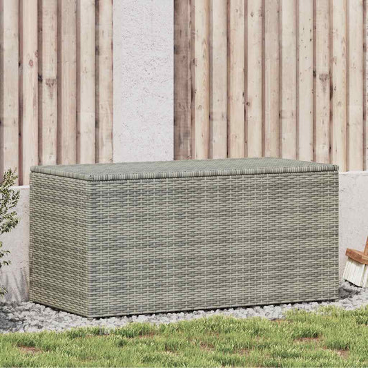 Zahradní úložný box polyratan 100 x 50 x 50 cm šedý