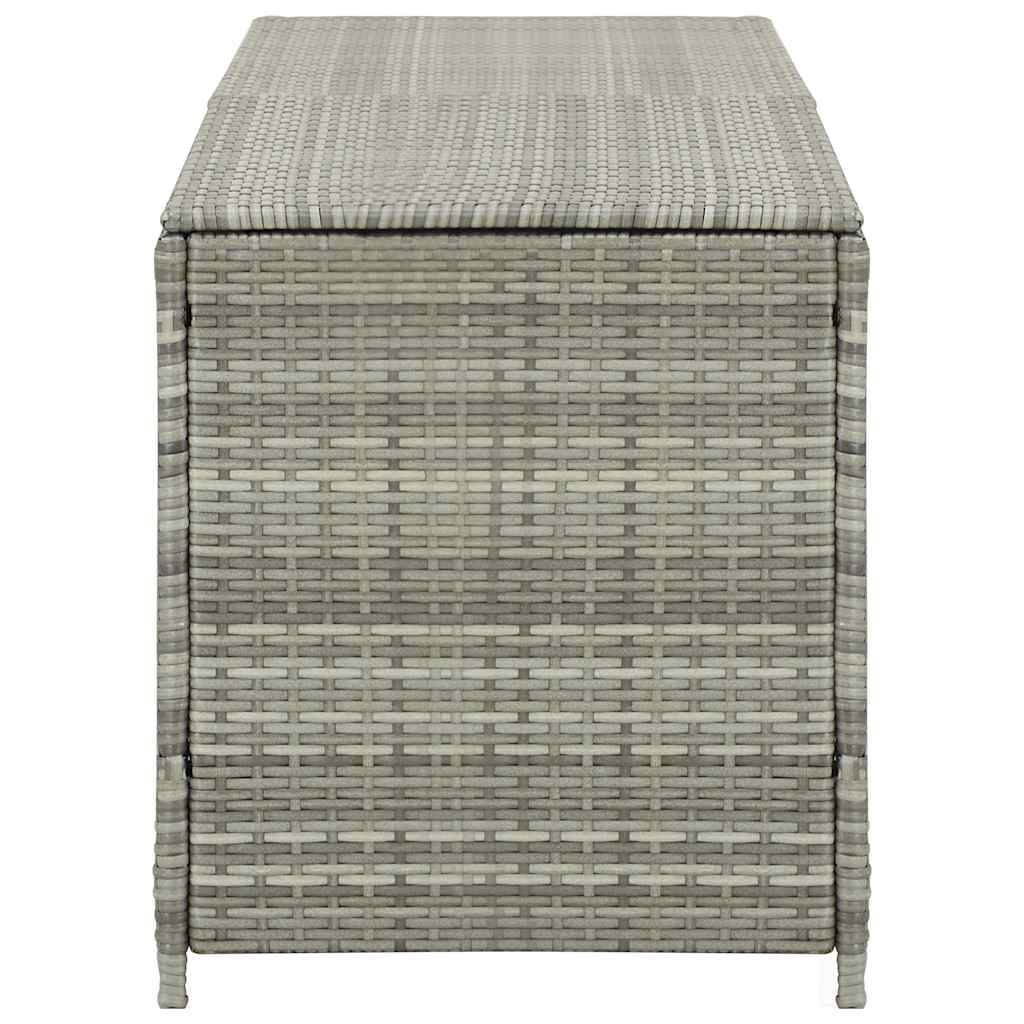 Zahradní úložný box polyratan 200 x 50 x 60 cm šedý