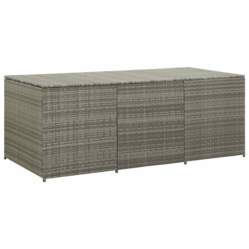 Zahradní úložný box polyratan 180 x 90 x 70 cm šedý