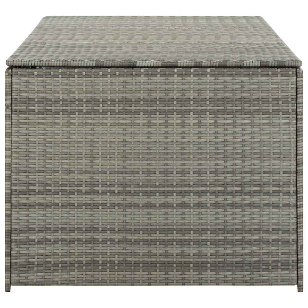 Zahradní úložný box polyratan 180 x 90 x 70 cm šedý