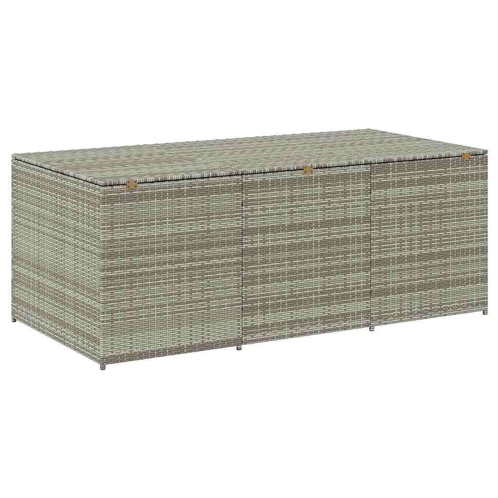 Zahradní úložný box polyratan 180 x 90 x 70 cm šedý