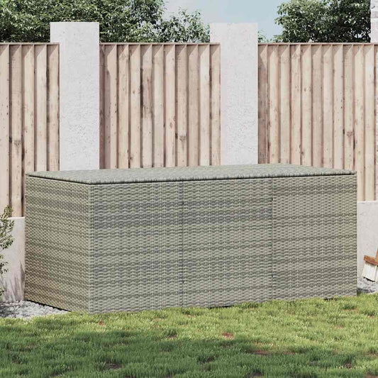 Zahradní úložný box polyratan 180 x 90 x 70 cm šedý