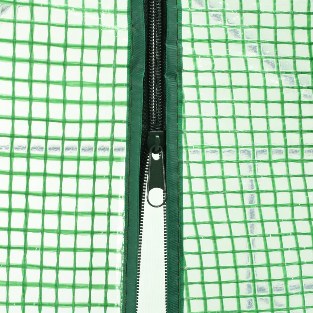Skleník s 12 policemi ocel 143 x 214 x 196 cm