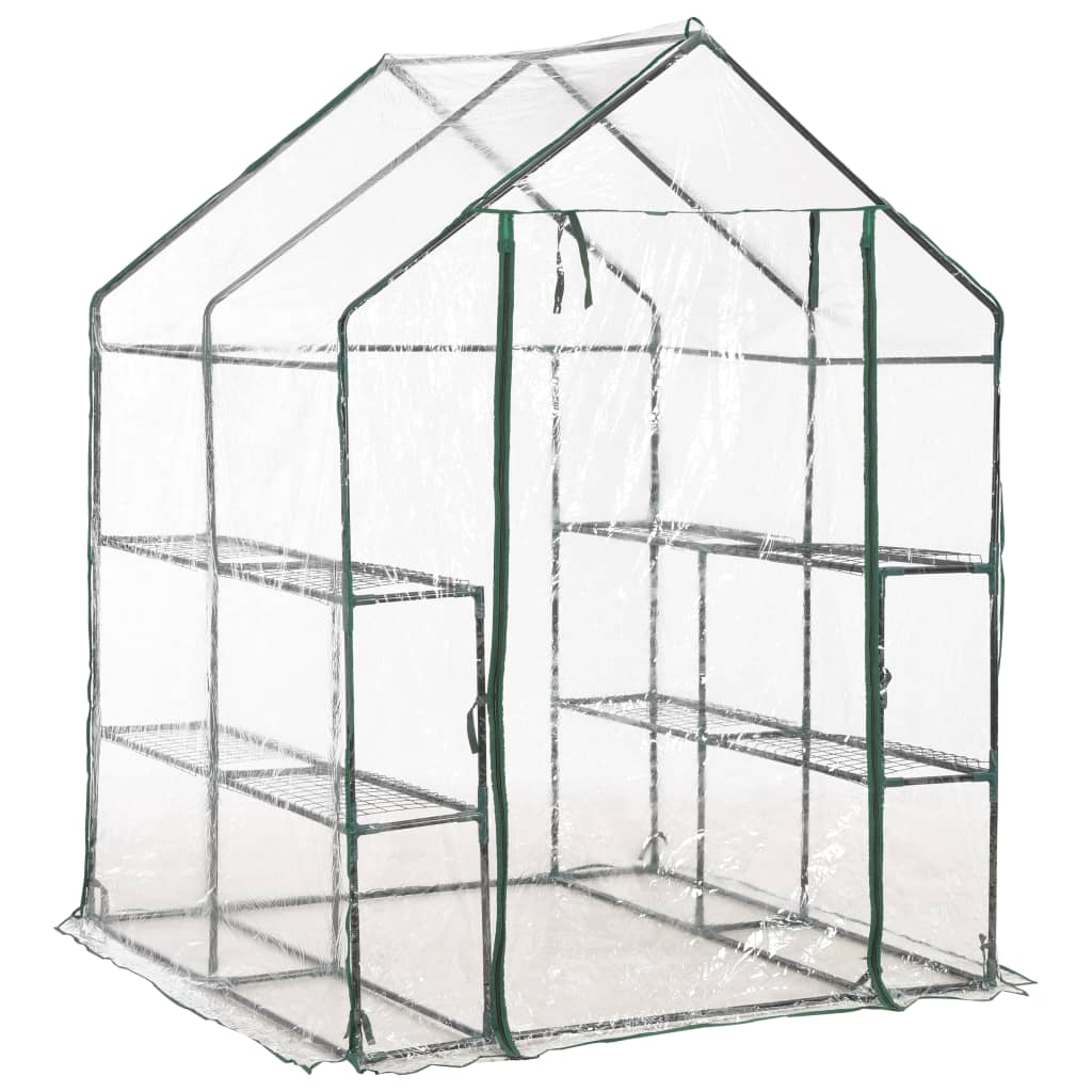 Skleník s 8 policemi 143 x 143 x 195 cm