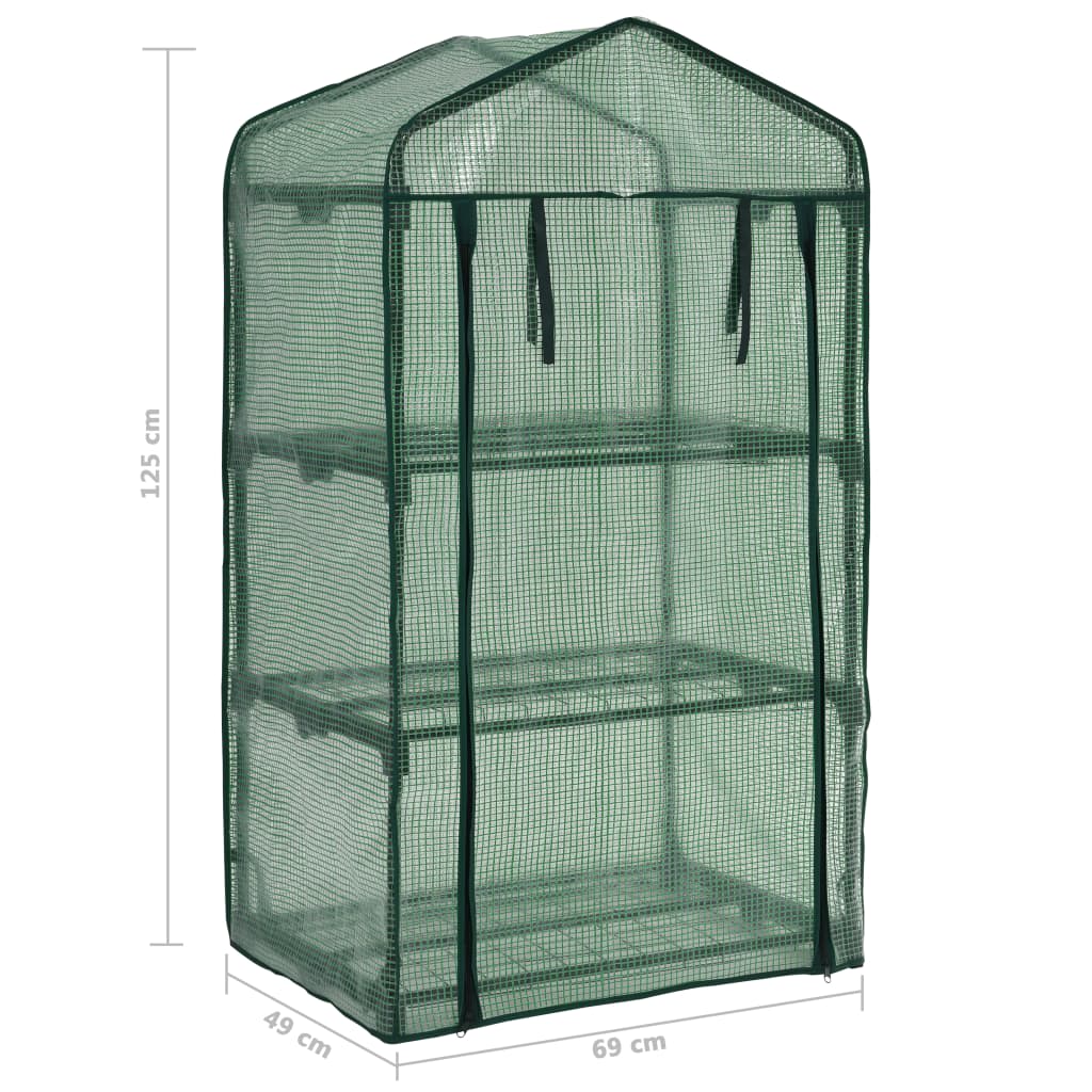 3patrový mini skleník 69 x 49 x 125 cm