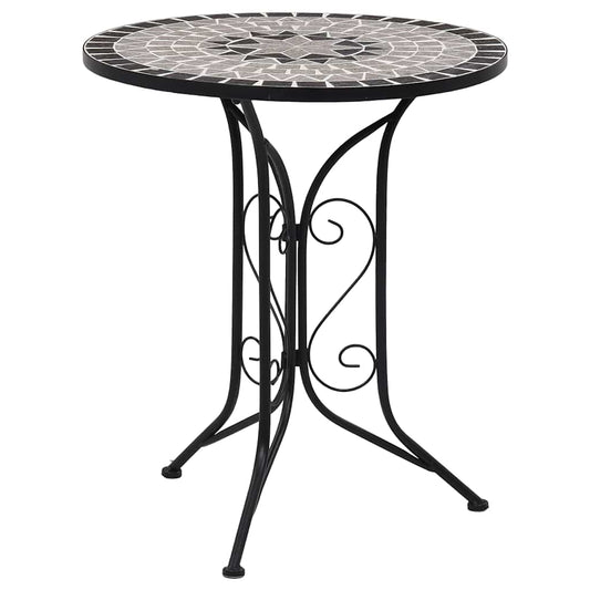 Mozaikový bistro stolek šedý 60 cm keramika