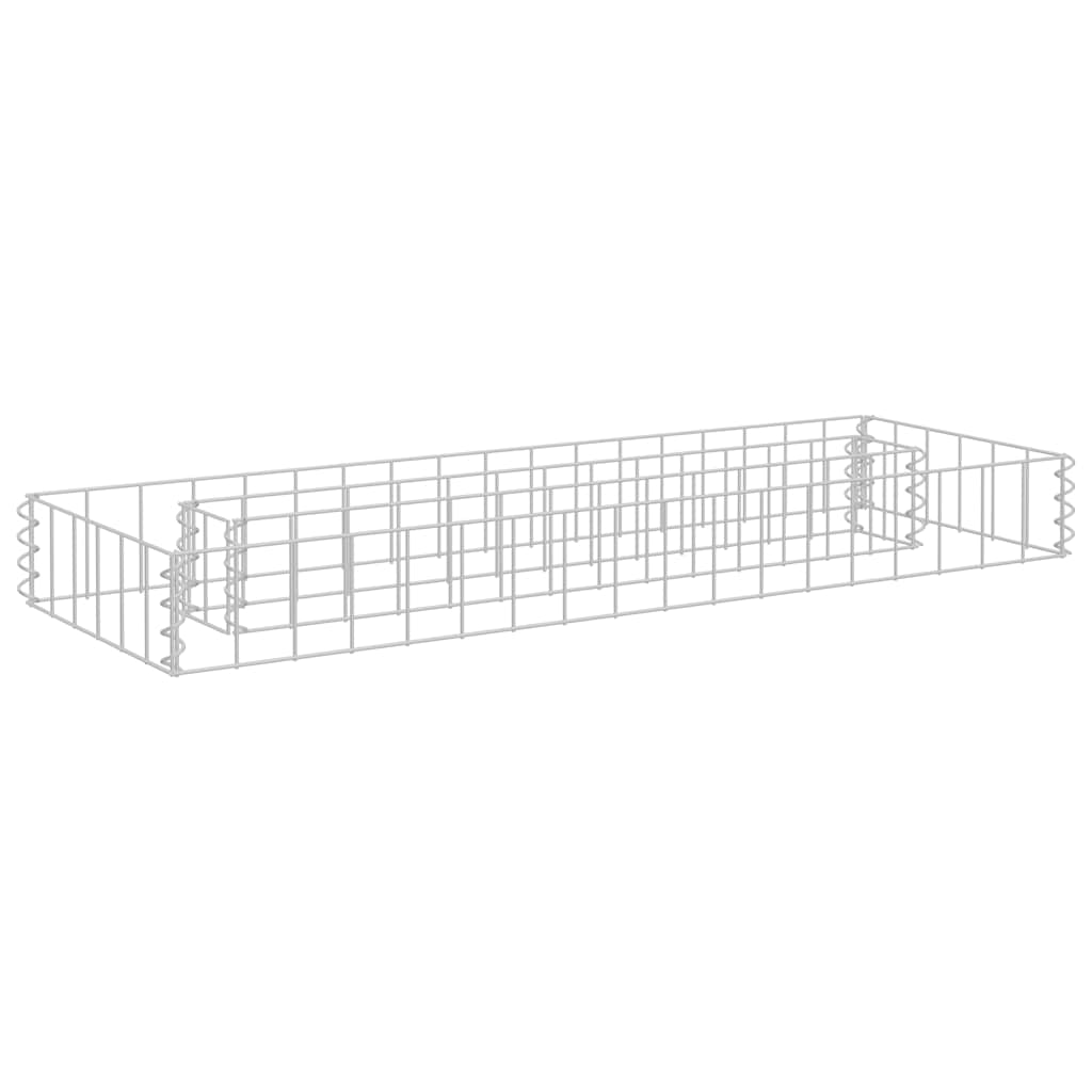 Gabionový vyvýšený záhon pozinkovaná ocel 90 x 30 x 10 cm