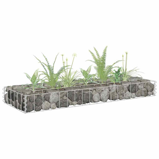Gabionový vyvýšený záhon pozinkovaná ocel 90 x 30 x 10 cm