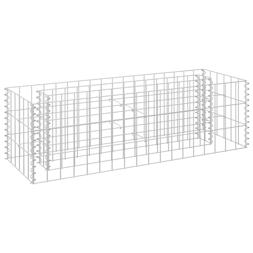Gabionový vyvýšený záhon pozinkovaná ocel 90 x 30 x 30 cm