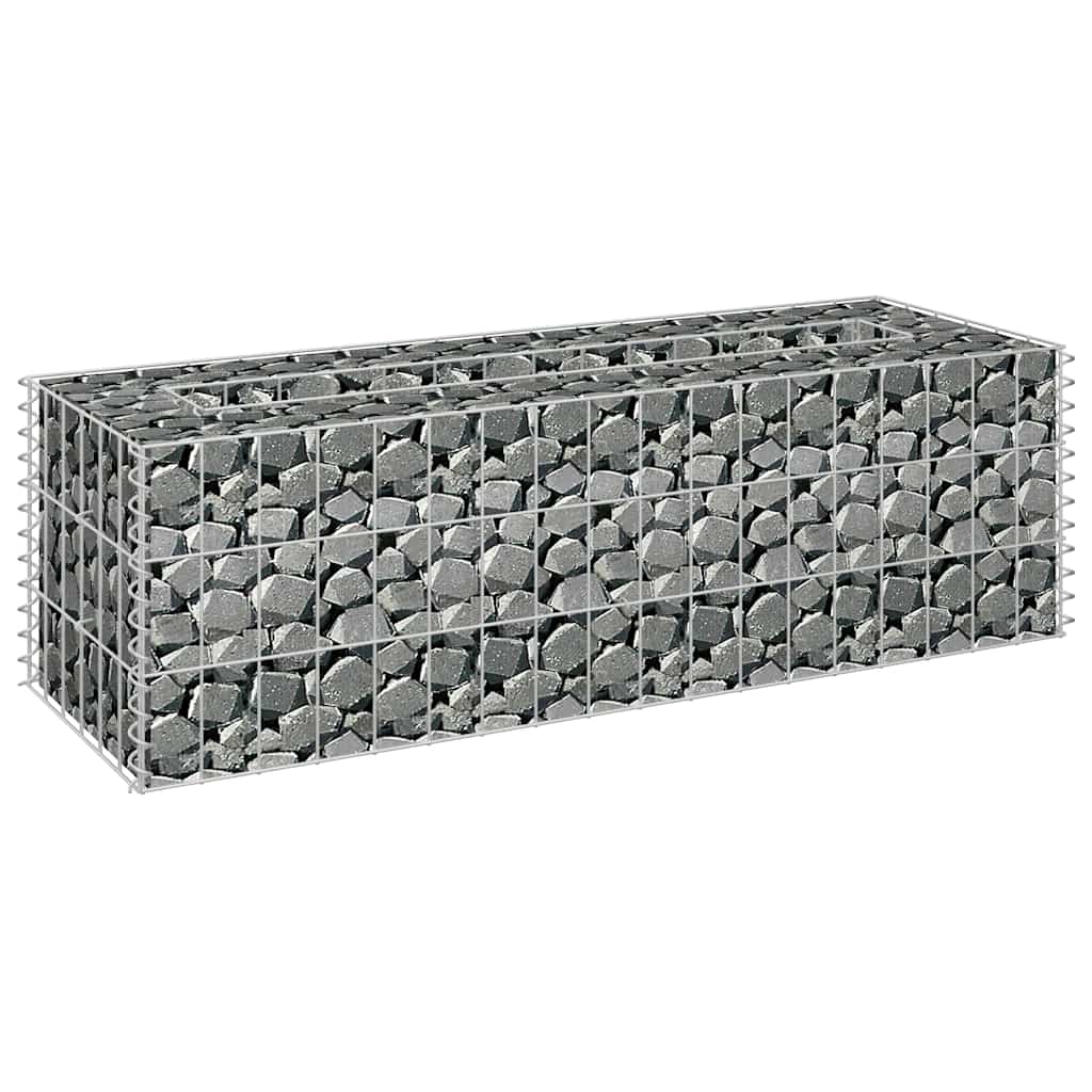 Gabionový vyvýšený záhon pozinkovaná ocel 90 x 30 x 30 cm