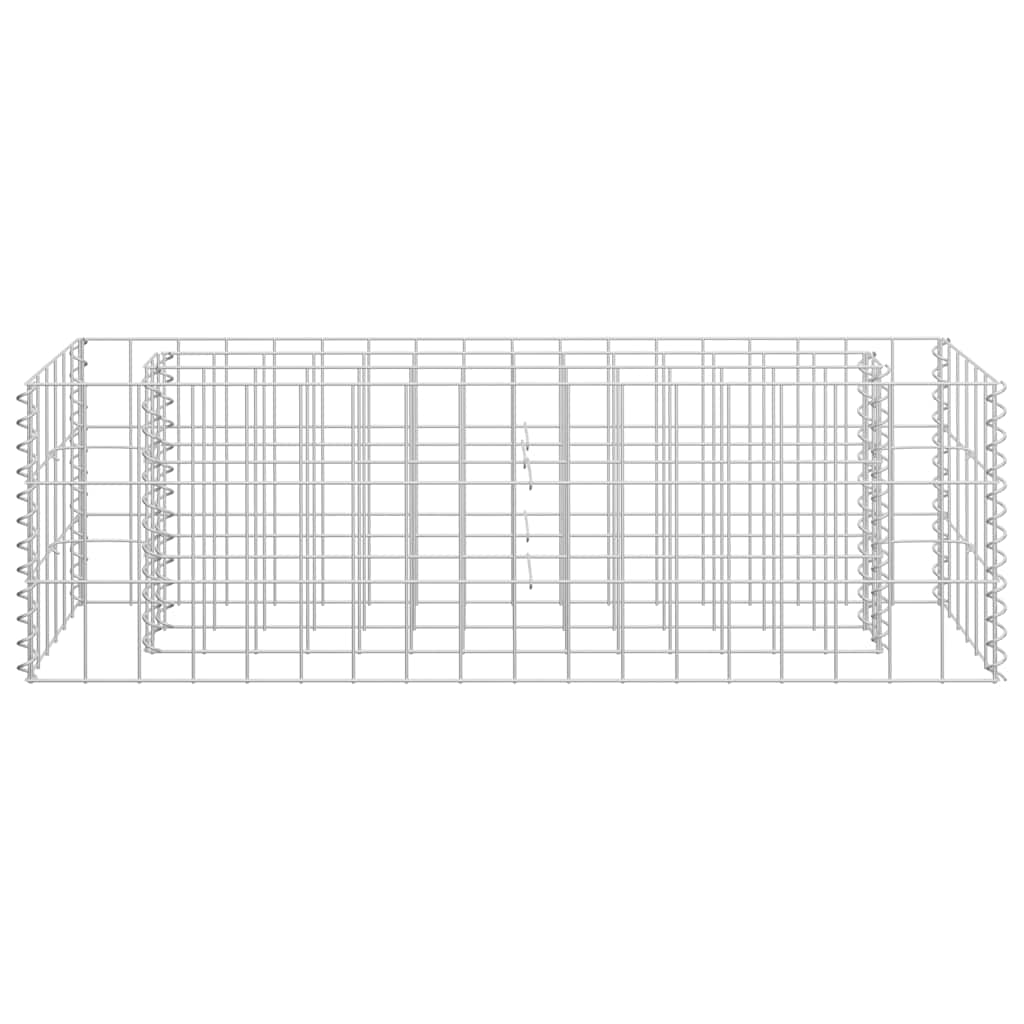 Gabionový vyvýšený záhon pozinkovaná ocel 90 x 30 x 30 cm