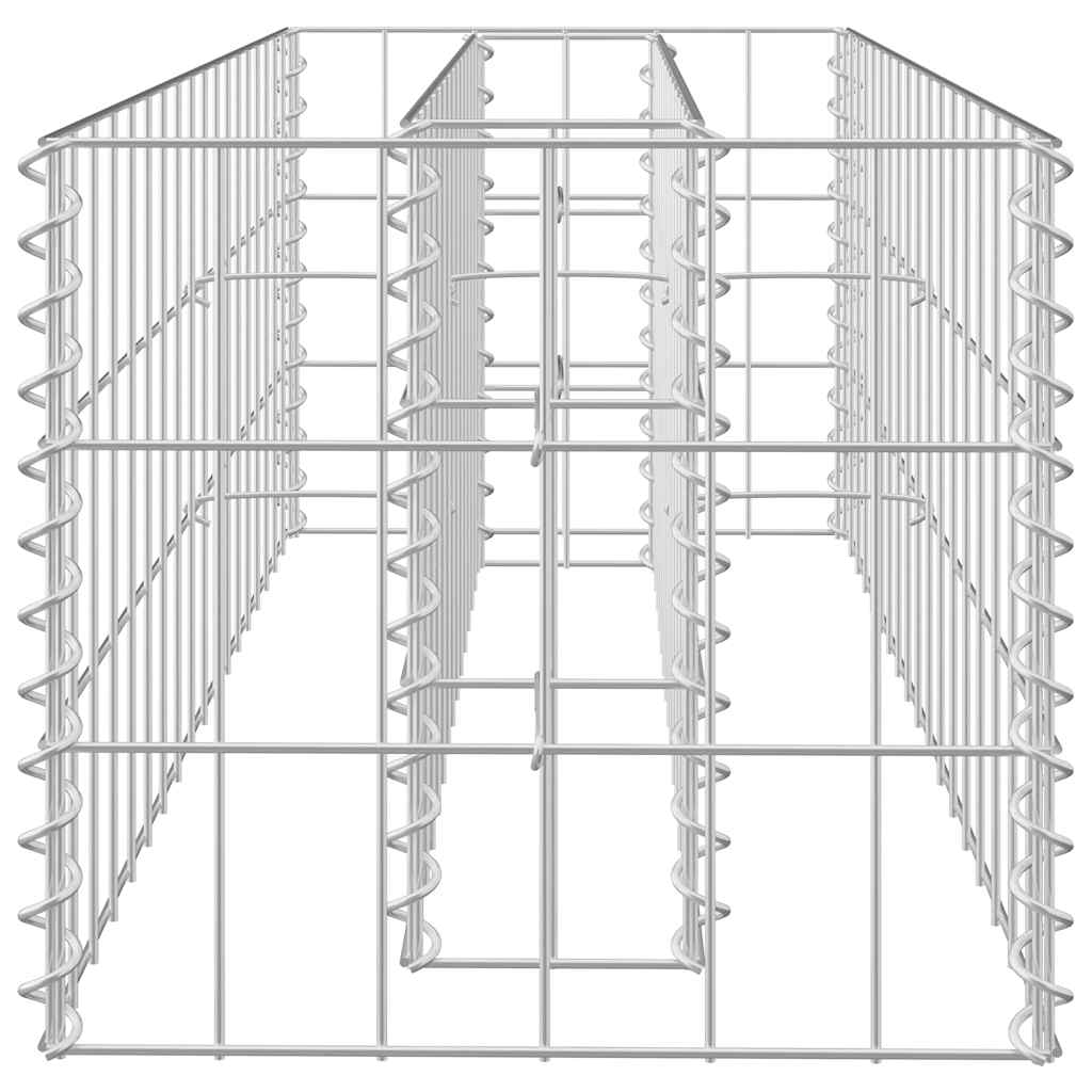 Gabionový vyvýšený záhon pozinkovaná ocel 90 x 30 x 30 cm