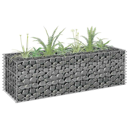 Gabionový vyvýšený záhon pozinkovaná ocel 90 x 30 x 30 cm