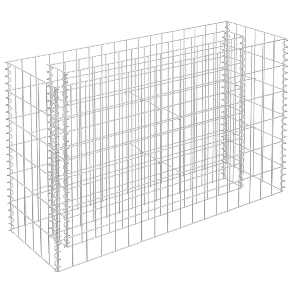Gabionový vyvýšený záhon pozinkovaná ocel 90 x 30 x 60 cm
