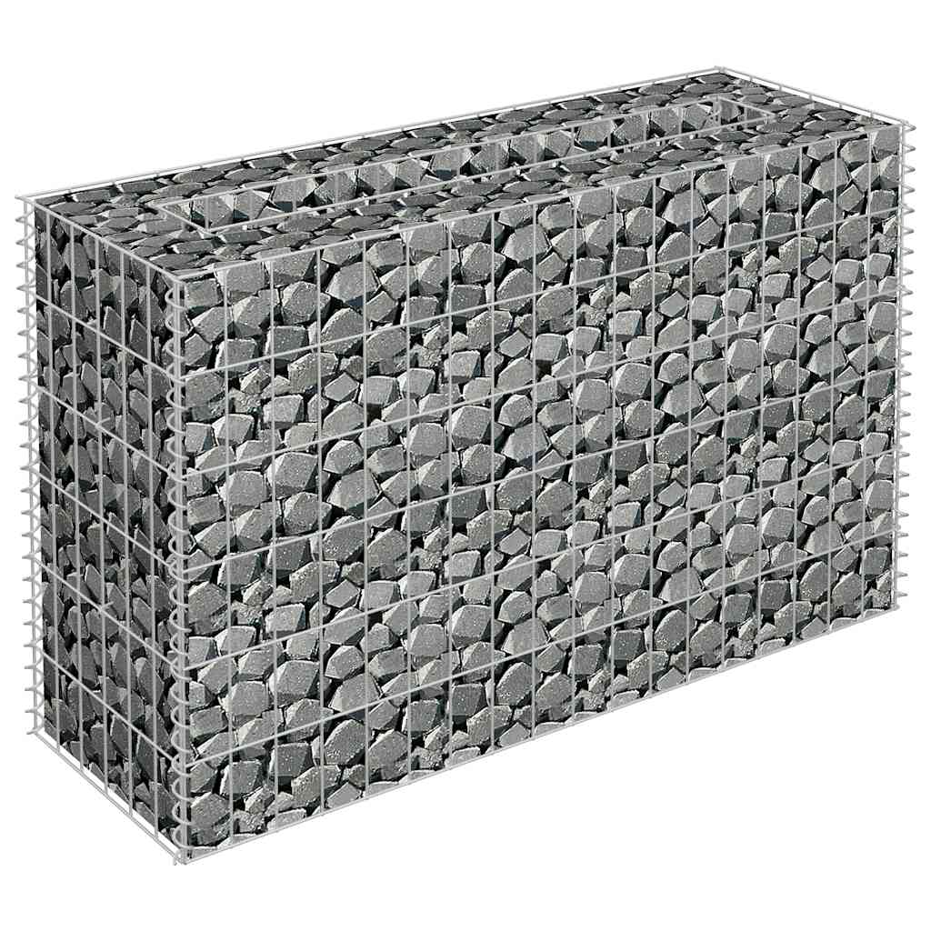 Gabionový vyvýšený záhon pozinkovaná ocel 90 x 30 x 60 cm