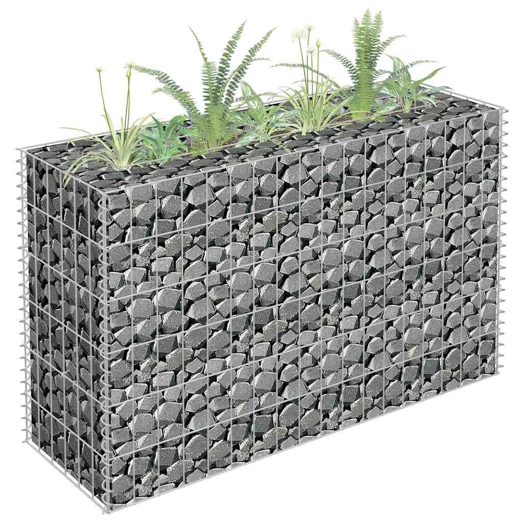 Gabionový vyvýšený záhon pozinkovaná ocel 90 x 30 x 60 cm