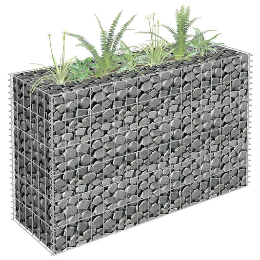 Gabionový vyvýšený záhon pozinkovaná ocel 90 x 30 x 60 cm