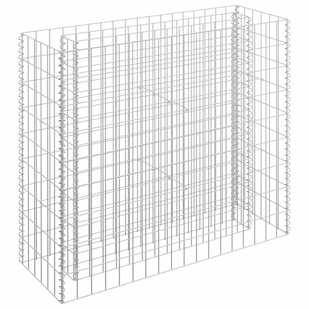 Gabionový vyvýšený záhon pozinkovaná ocel 90 x 30 x 90 cm