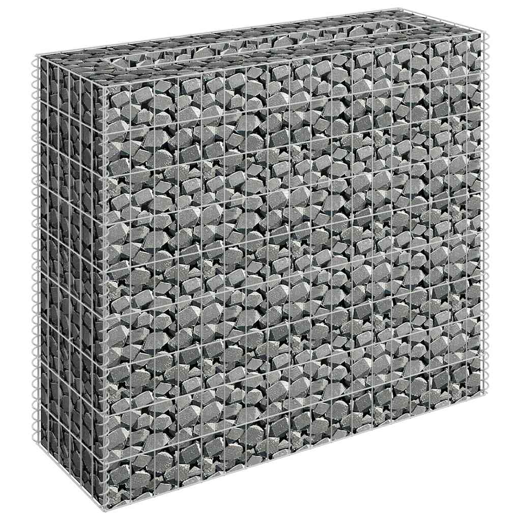 Gabionový vyvýšený záhon pozinkovaná ocel 90 x 30 x 90 cm