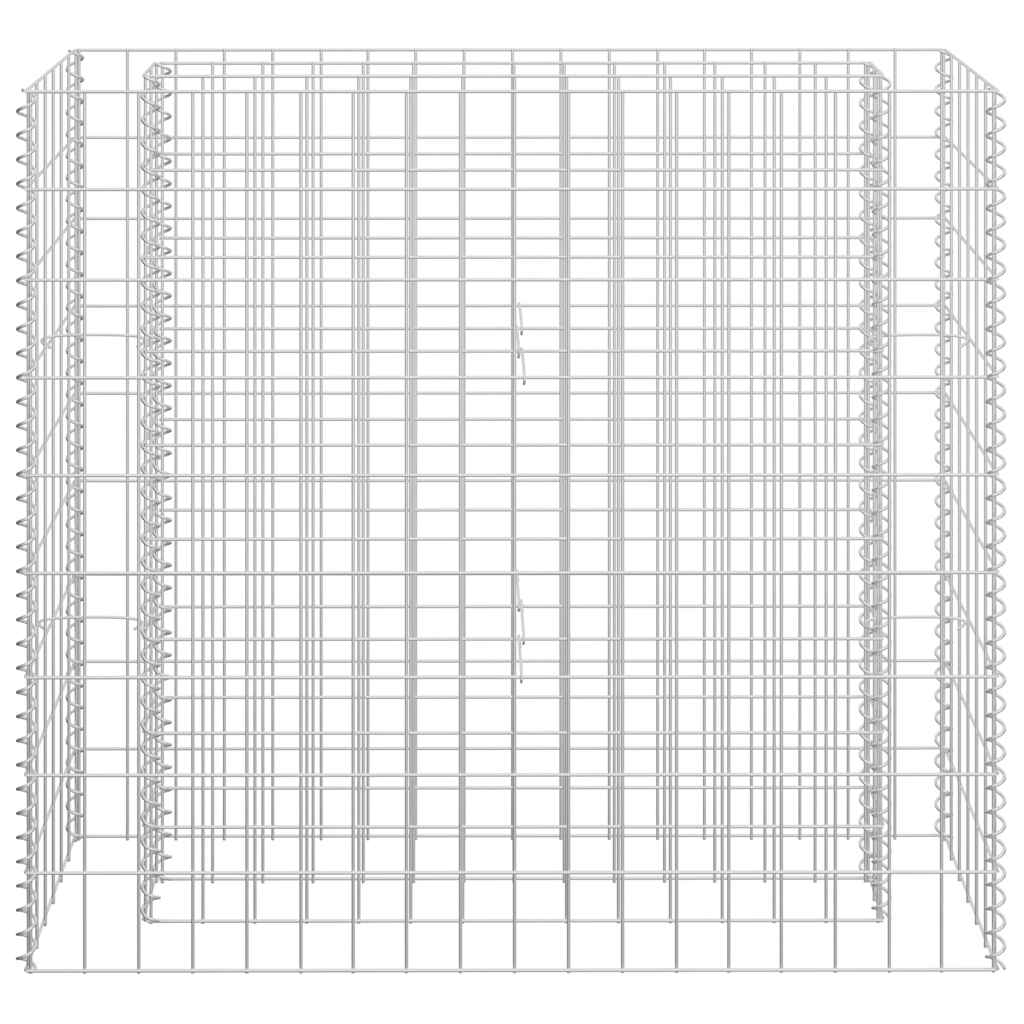 Gabionový vyvýšený záhon pozinkovaná ocel 90 x 30 x 90 cm