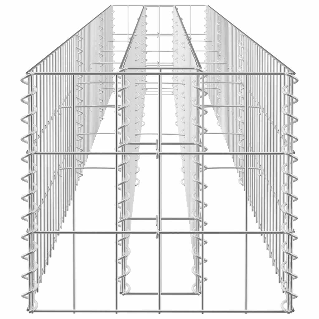 Gabionový vyvýšený záhon pozinkovaná ocel 270 x 30 x 30 cm