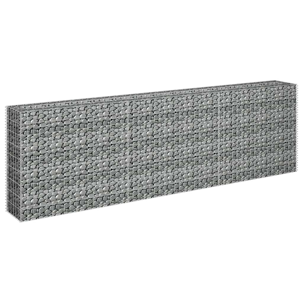 Gabionový vyvýšený záhon pozinkovaná ocel 270 x 30 x 90 cm