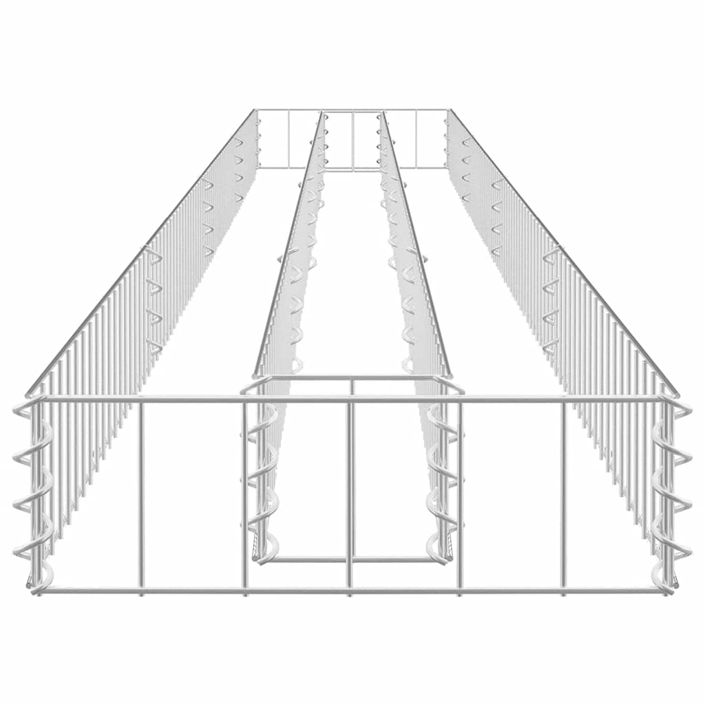 Gabionový vyvýšený záhon pozinkovaná ocel 360 x 30 x 10 cm