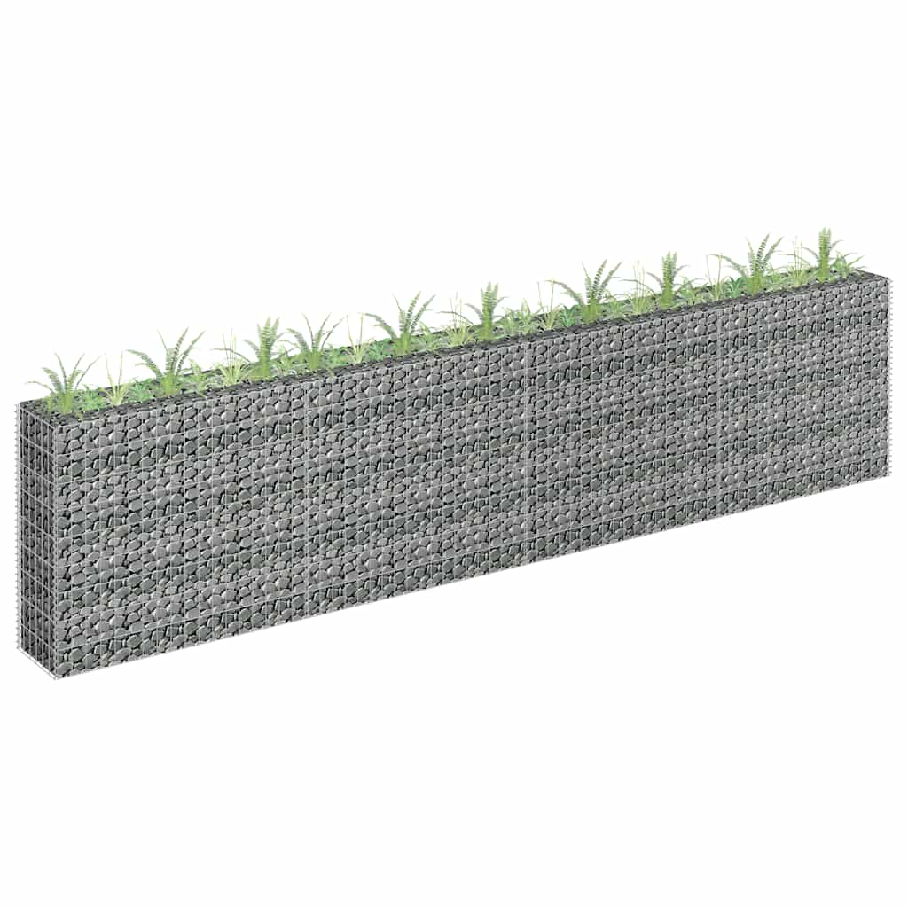 Gabionový vyvýšený záhon pozinkovaná ocel 360 x 30 x 90 cm